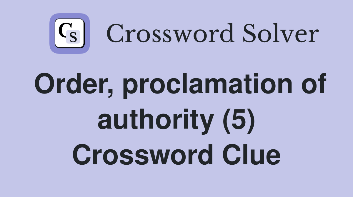 marriage proclamation crossword clue 5 letters